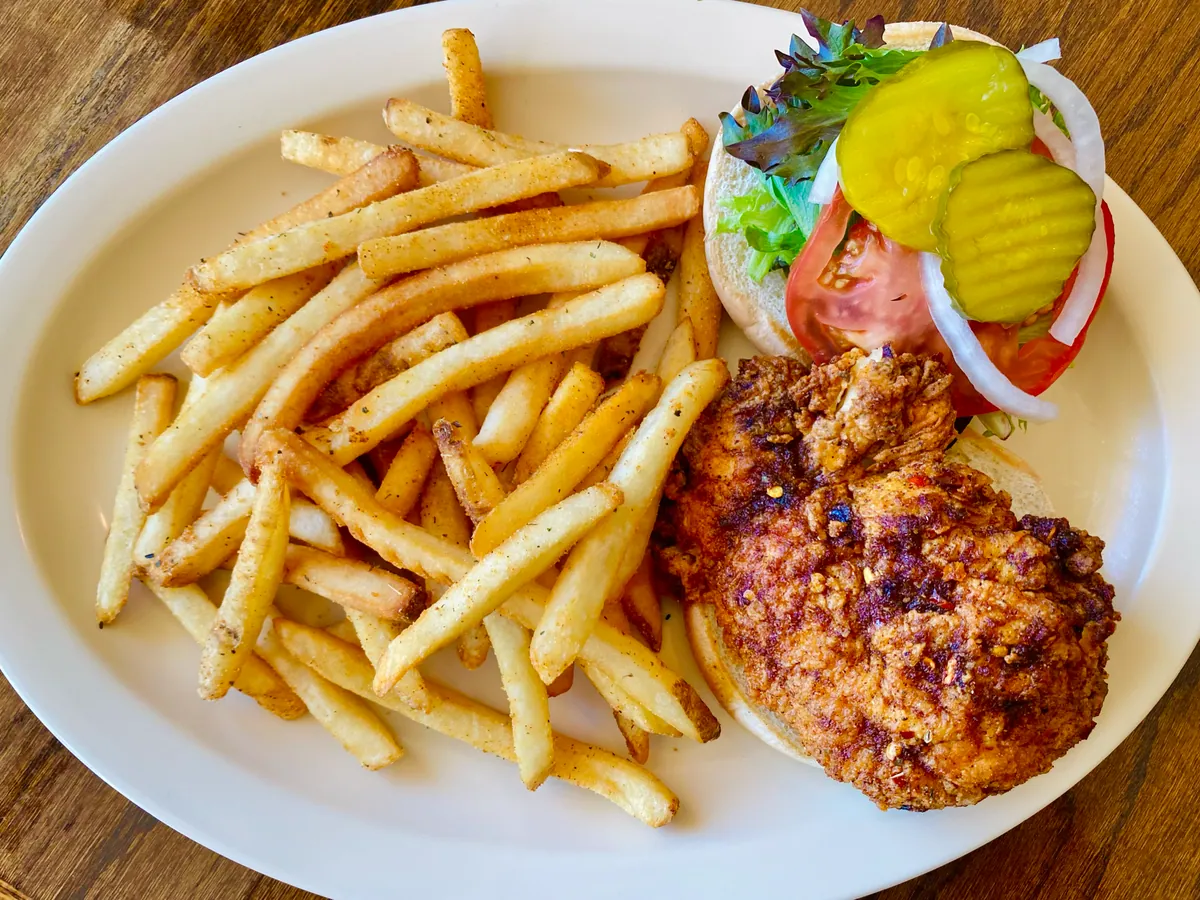 Fried chicken and fries